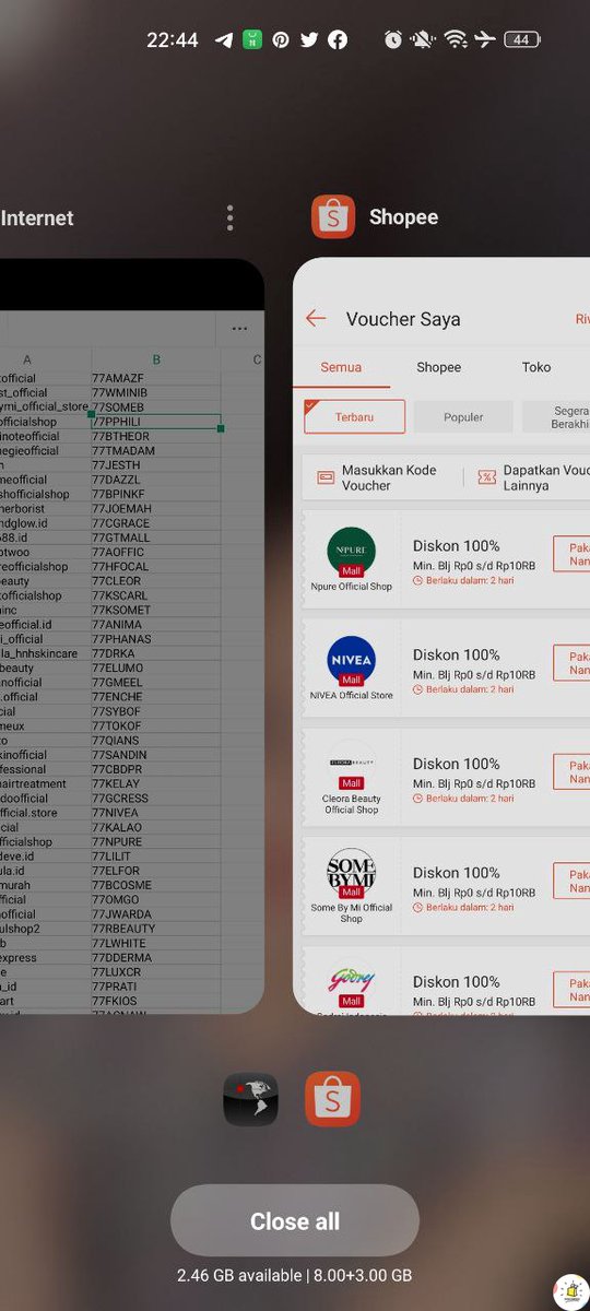 Mengorbankan waktu nonton drakorku demi kemaslahatan 😭😭 btw capee Mata guehh dan gak semua bisa di redem sebagian dah abes huhu curhat