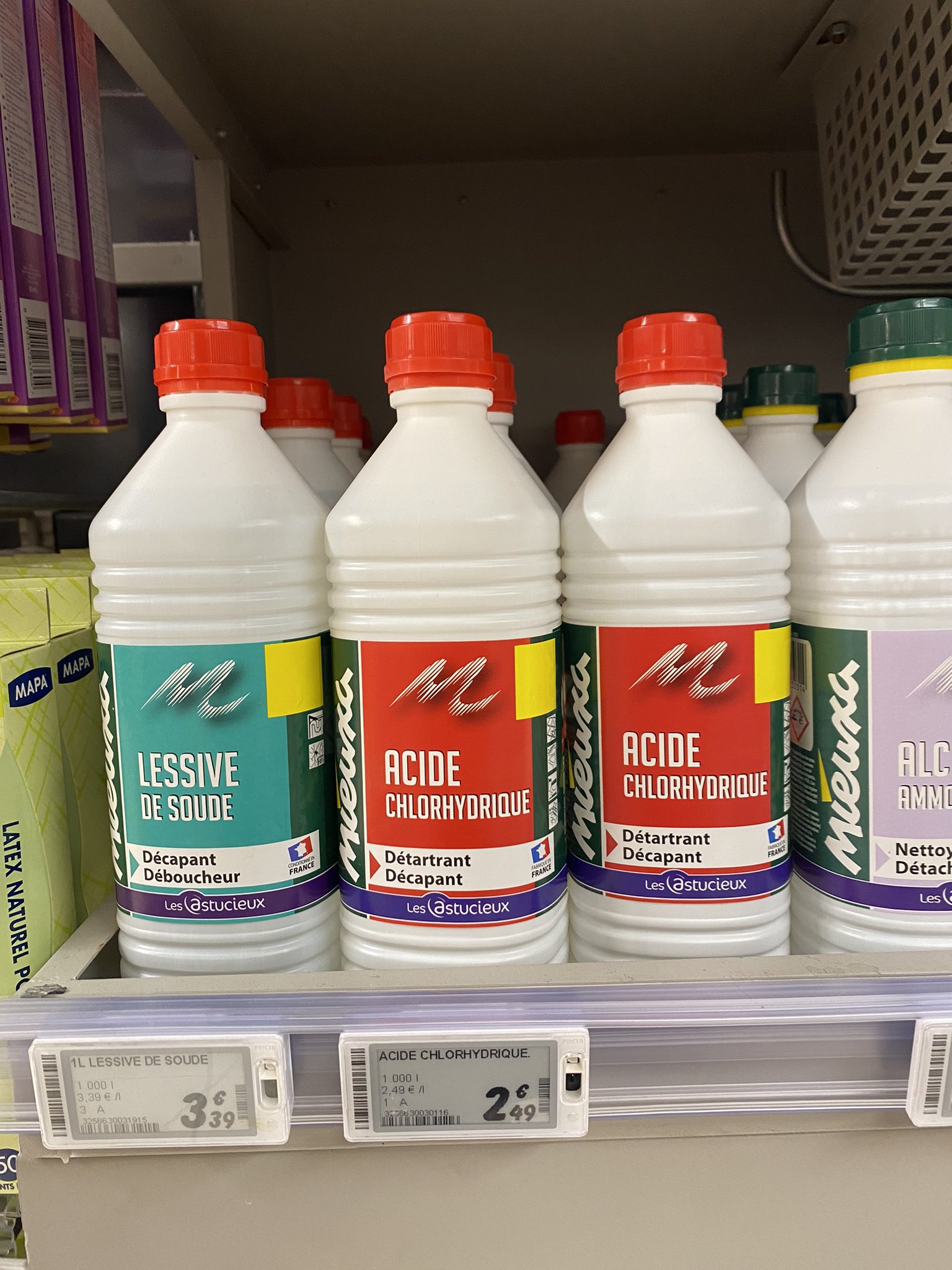 Lessive de soude 1l Mieuxa