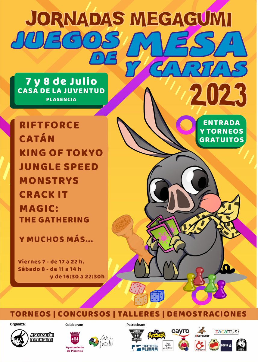 ¡Vamossssssss! Este fin de semana vuelven nuestras Jornadas de juegos de mesa. Más información en megagumi.es
