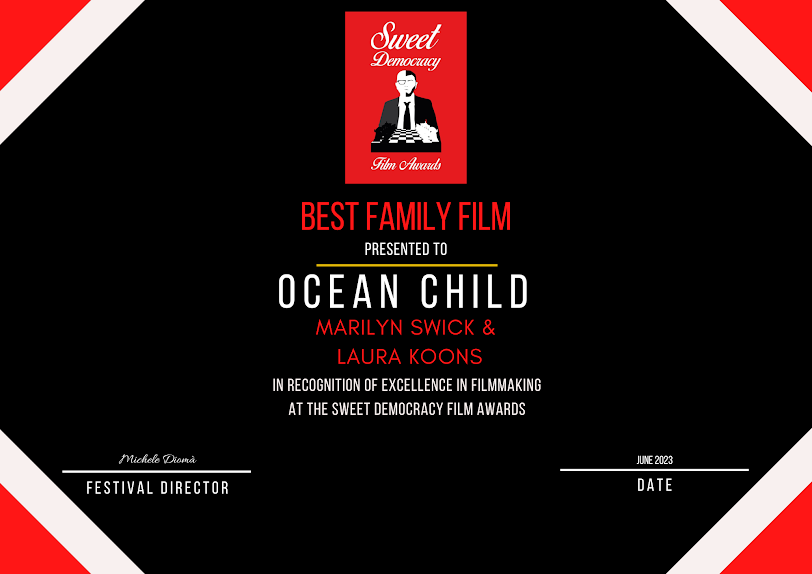 marilynswick's tweet photo. THREE NEW WINS FOR OCEAN CHILD!

Sweet Democracy Film Awards in Cannes, France just shared our three new wins for Ocean Child! 
 We are beyond thrilled that our mermaid destiny film is so loved GLOBALLY!

BEST FANTASY
BEST FAMILY FILM
BEST DIRECTOR https://t.co/W0bbv9ZIDD