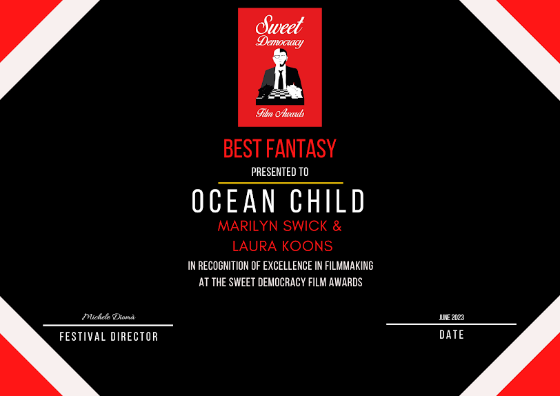 marilynswick's tweet photo. THREE NEW WINS FOR OCEAN CHILD!

Sweet Democracy Film Awards in Cannes, France just shared our three new wins for Ocean Child! 
 We are beyond thrilled that our mermaid destiny film is so loved GLOBALLY!

BEST FANTASY
BEST FAMILY FILM
BEST DIRECTOR https://t.co/W0bbv9ZIDD