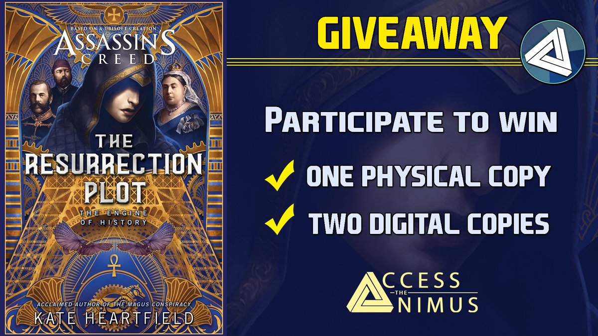 AccessTheAnimus's tweet image. In celebration of the release of the #AssassinsCreed "The Resurrection Plot" novel, thanks to @AconyteBooks we are giving away 3 copies of the book, one physical and two digital! 

Follow us, RT and answer "Who is the author of "Assassin's Creed: The Resurrection Plot'?”