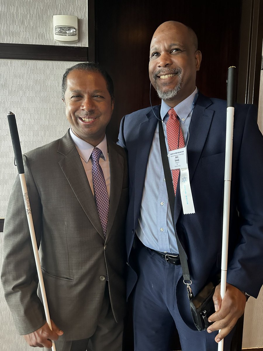 At #NFB23 with @anillife Anil Lewis, my friend and mentor. Representing @NFB_voice and @AccessBoard