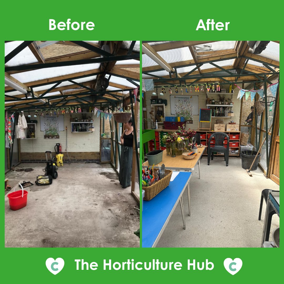 Our Horticulture Hub just got a makeover 🧹🫧 Over the last week, volunteers and staff have been pitching in and helping to beautify the space. How great does it look 👀