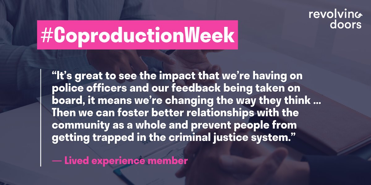 RevDoors's tweet image. 🌟 Shining a light on the value of lived experience for #CoproductionWeek! 🌟

Our lived experience members have been actively involved in police training across England, shaping a more compassionate and supportive approach that benefits both officers and those they engage with.