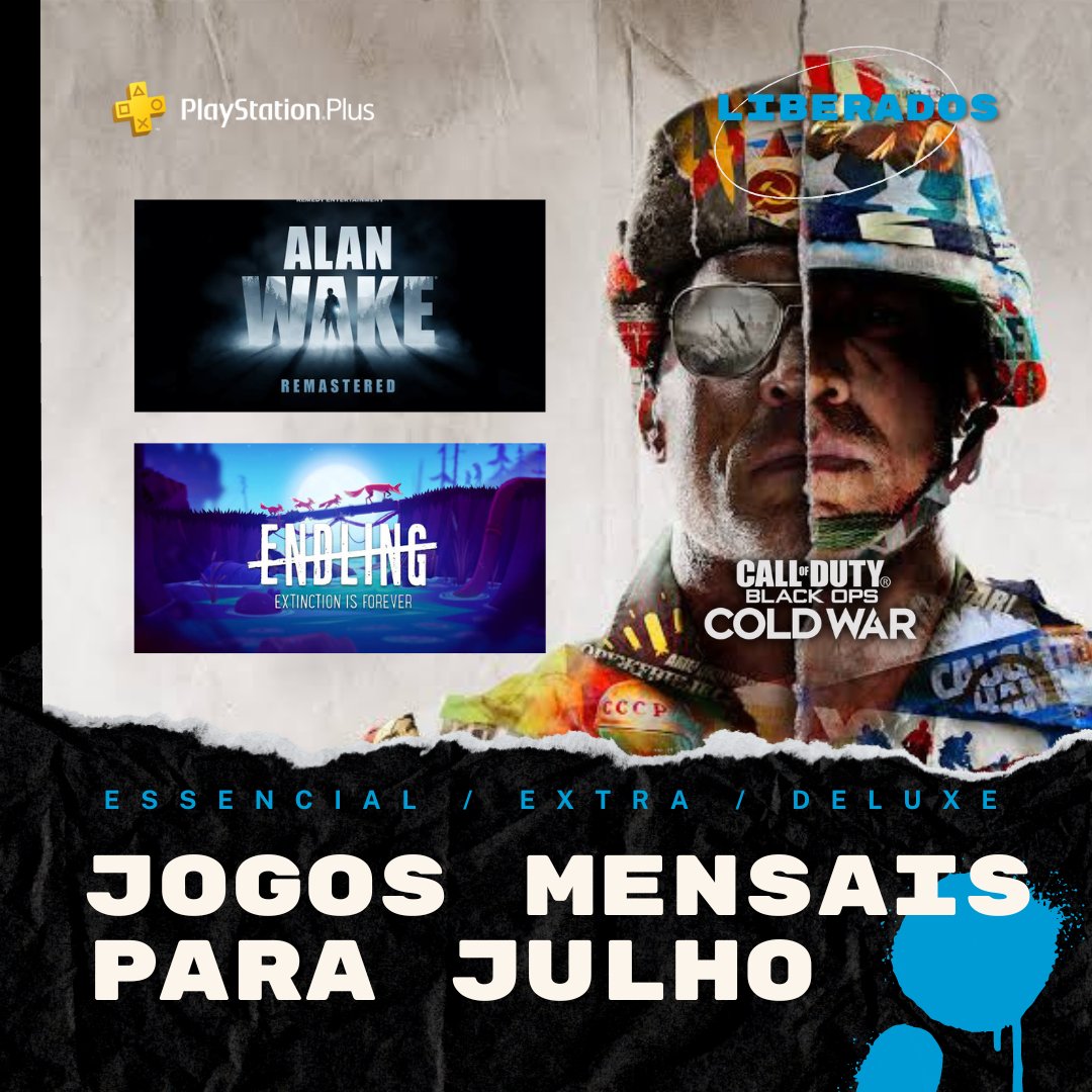 Jogos Mensais PlayStation Plus para julho: Call of Duty: Black Ops Cold  War, Alan Wake Remastered, Endling – Extinction is Forever –  PlayStation.Blog BR