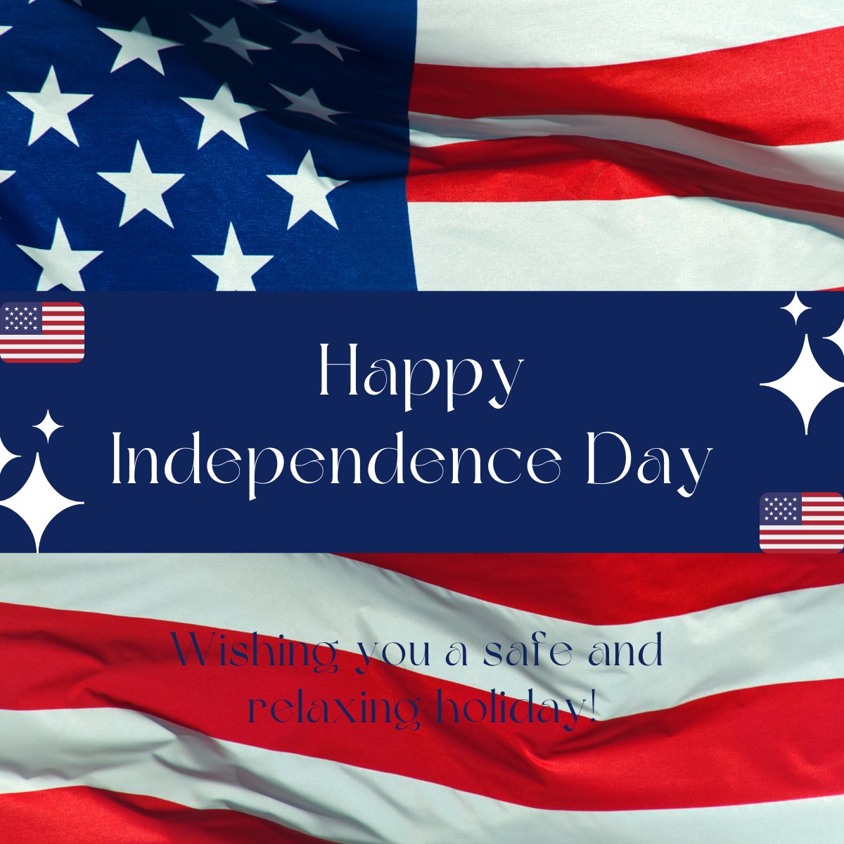 Wishing everyone a safe and relaxing 4th of July holiday!