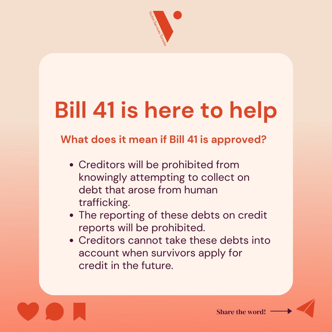 thecanadiancntr's tweet photo. #HumanTrafficking survivors face lasting financial impacts hindering their path to recovery.
💡Bill 41 seeks to aid survivors' financial recovery. It prohibits debt collection, reporting, & consideration for credit applications. #SupportBill41 #EndHumanTrafficking https://t.co/EhnvV85LM1