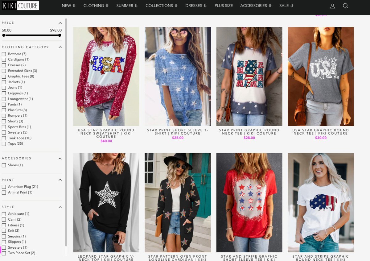 🇺🇸HAPPY INDEPENDENCE DAY, AMERICA!  Type 'stars' in the Search bar at kikicouture.com to show off your stars and stripes! 

#KIKICOUTURE #Fashion #trendingfashion #everysize #summerready #feelingsummer #summerfashion #starsandstripes #independenceday #july4th #USAclothes
