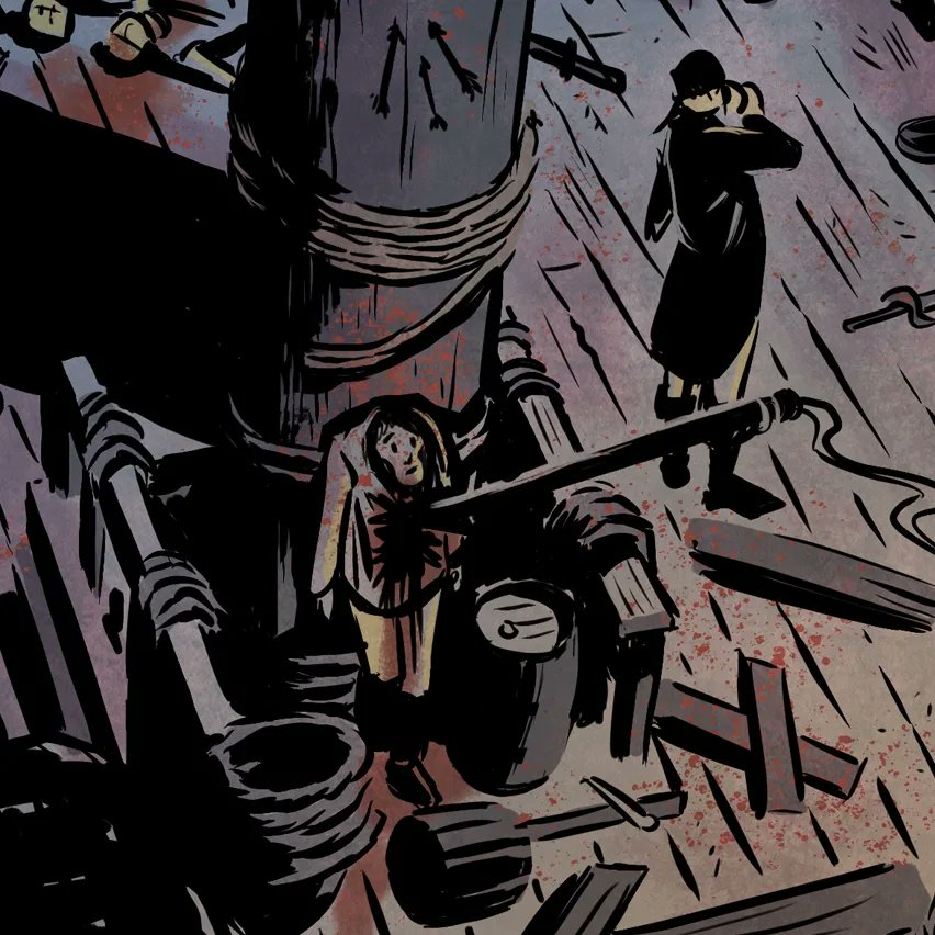 FatRobotDraws's tweet photo. Avast ye! Carnage on the high seas, from Devlin Waugh - Karma Police in the Judge Dredd Megazine.
#2000AD #JudgeDreddMegazine #Pirates #ComicBooks #ComicArt #DevlinWaugh #PirateArt #Rigging #Comics #CaptainBlood #JollyRoger https://t.co/c97Bb4E8Yh
