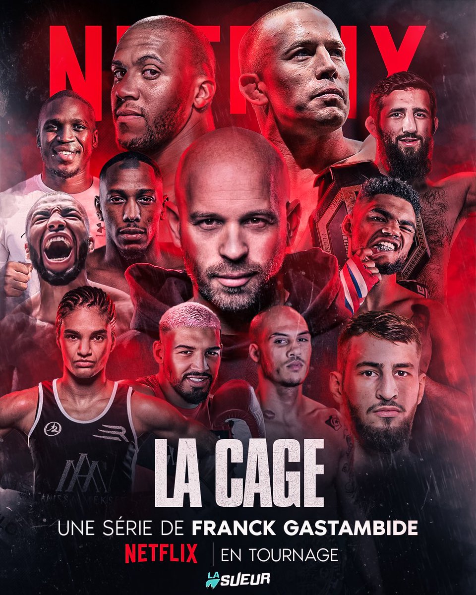 LaSueur_off's tweet photo. Une série MMA sur Netflix 🥊🔥

Franck Gastambide réalise « La Cage », une série dédiée au monde du MMA 🤯

Georges Saint-Pierre aura un rôle important dans le projet. Au casting également : Ciryl Gane, Saladine Parnasse, Morgan Charrière, Abdoul Abdouraguimov, Taylor Lapilus, Ramzan Jembiev, Anissa Meksen, Bilel Jkitou, Souleymane Cissokho et Samy Sana.