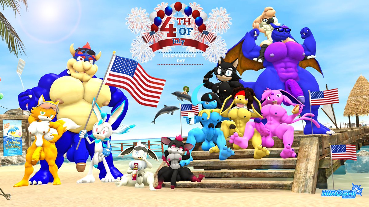 ThunderDogBoi's tweet photo. American Summer BBQ and Happy 4th of July! 🇺🇸🔥 🦅🍔 💪 @KanuyoPath @Galaxy_6908 @BluChemical @ChadTheKoopaMan @TheNacker @Sonaizard @cumflump @ShinyaGaia @KennyB0mber @YakuDawnInk https://t.co/MFqPMxpYyk