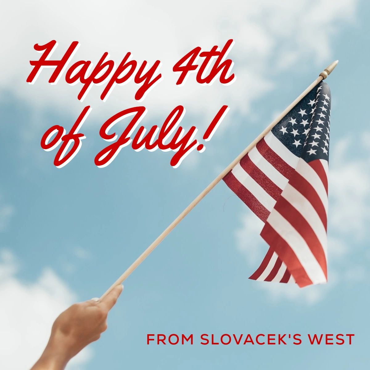 Wishing you and yours a poppin’ Fourth of July and a day full of fun as you celebrate America’s birthday! #happyfourth #america #independenceday #redwhiteandblue #slovacekswest