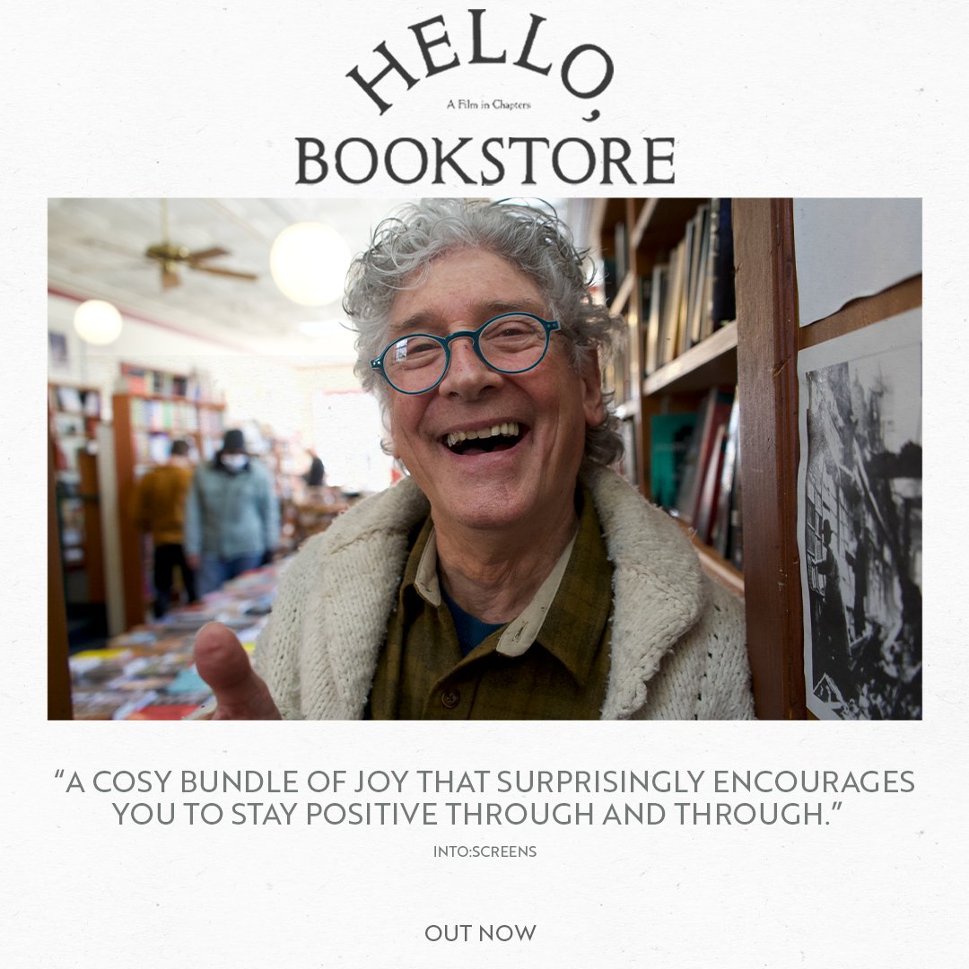 Bulldog_Film's tweet photo. Things this film feels like:
A warm hug
A cup of tea in winter
Rain outside on a cosy day
Slow down and come to a showing of #HelloBookstore. A reminder to appreciate the smaller things.
In select cinemas and on Digital HD now!
Watch it here ➡️ https://t.co/YmEb4PJh04 https://t.co/3rKlhMEdnw