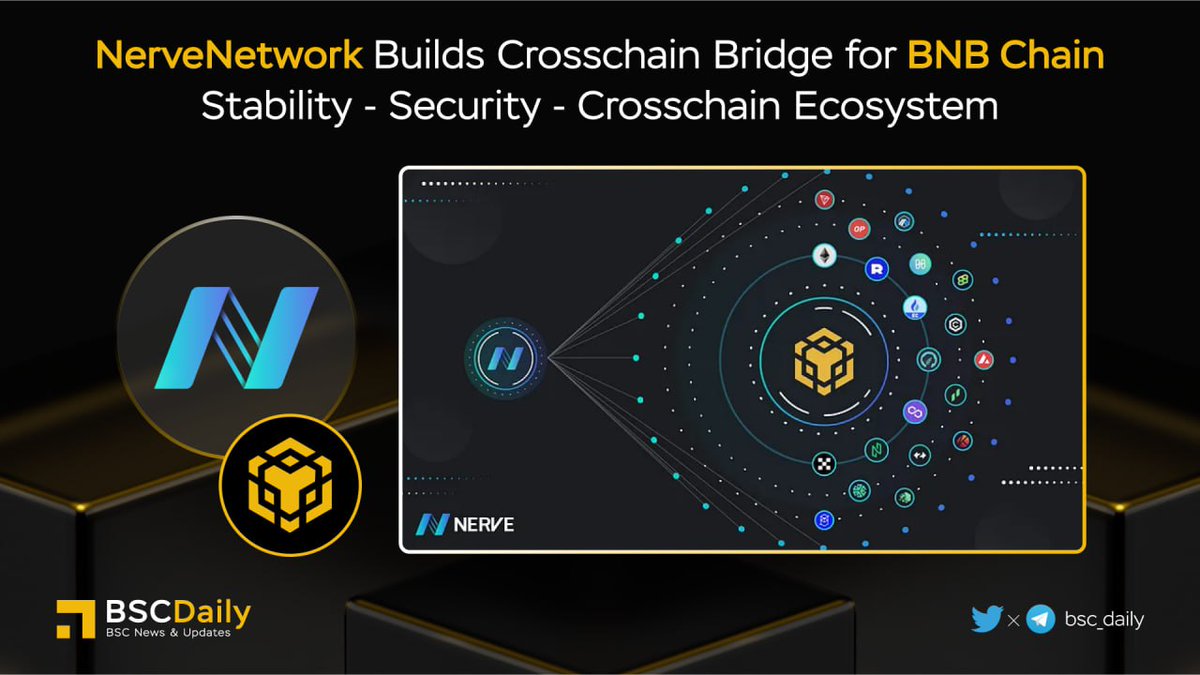 🎉 @nerve_network Builds Crosschain Bridge for @BNBCHAIN - Stability - Security - Crosschain Ecosystem🧬

#NerveNetwork offers a cross-chain ecosystem with full suites of products:

#NerveBridge
#NerveSwap
#NerveFarm
#SwapBox
#ParaBox

Read More
nervenetwork.medium.com/nervenetwork-b…

#BNB #BSC