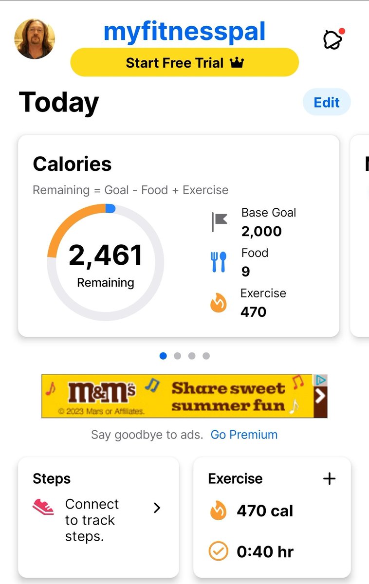 McCombRef's tweet image. Thanks @MyFitnessPal for recommending M&amp;amp;Ms. I guess advertising money is more important than your customer's health. #NSNG