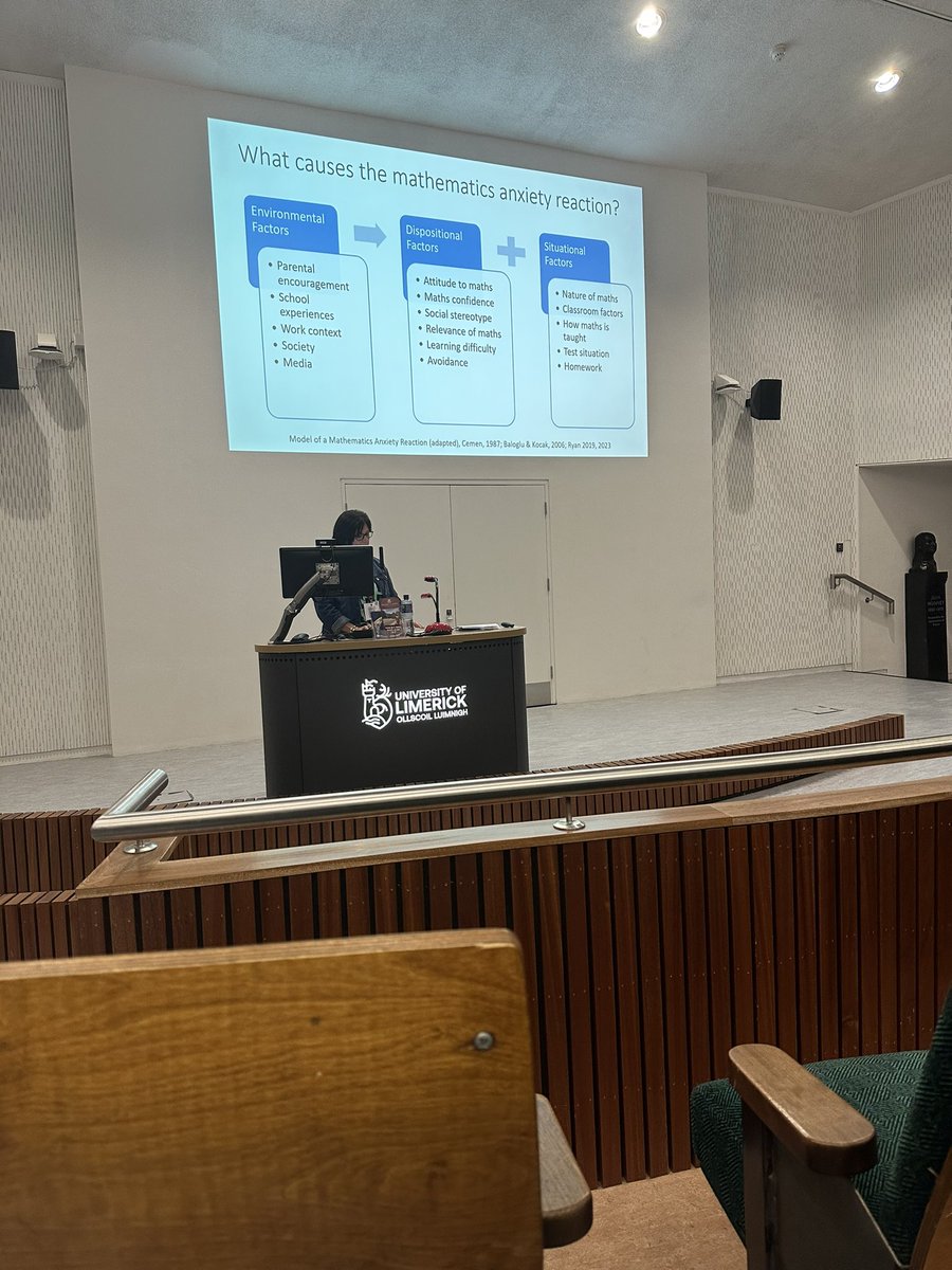 MearaNiamh's tweet photo. The wonderful @WhyHateMaths was our third key note speaker at #ALM30. A wonderful insight provided into mathematics anxiety of adult learners that is generally shown to stem from the educational path they travelled to get to where they are today https://t.co/jErCEnzifG
