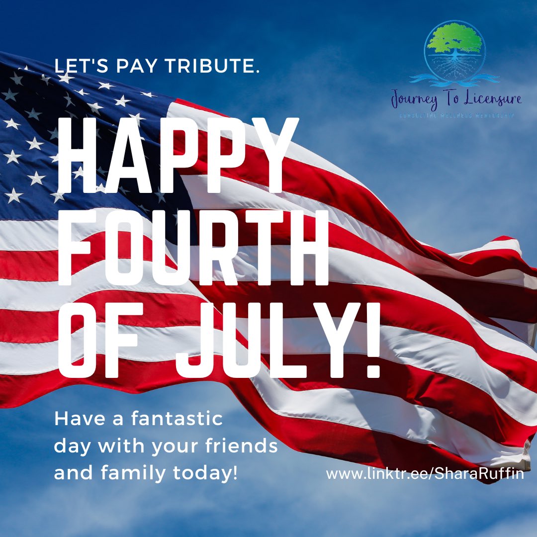 SharaRuffin's tweet image. "Happy Fourth of July to all my social work colleagues! 🎆 As we celebrate independence, let's also remember the work we do towards fostering independence, resilience, and growth in our communities. 💪 Keep studying, keep striving. #ASWBPrep #SocialWorkExams #JourneyToLicensure"