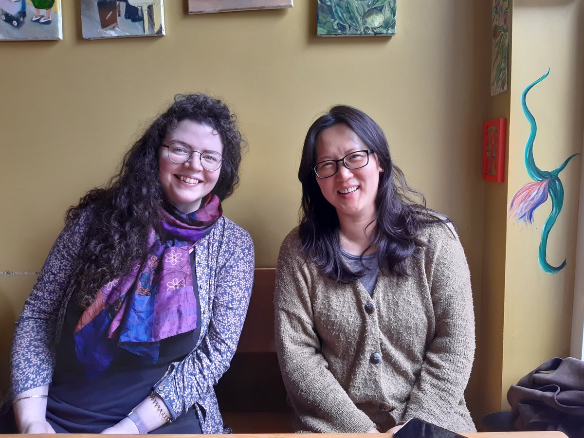 NoLightsProject's tweet photo. Una Lee and Maeve from #Landless were spotted enjoying lunch at the start of their residency week, where they will be working on Una Lee's new work, po.e.sies_.
#EdDevane has been working with children from St. Joseph's National School on an instrument-building project. https://t.co/gmOkBftOwS