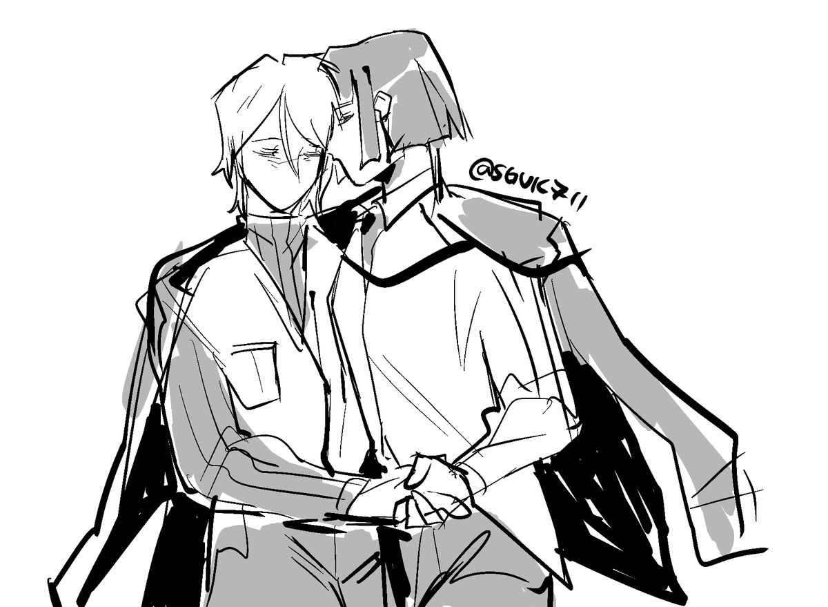 sguk711's tweet photo. q: ik ryoshmael is ur main things but how about a crumb of ryofaust maybe

a: they r such handsome ikemen ship, doodle quality will vary btw its getting late n just having fun https://t.co/xyXgwAXTTP