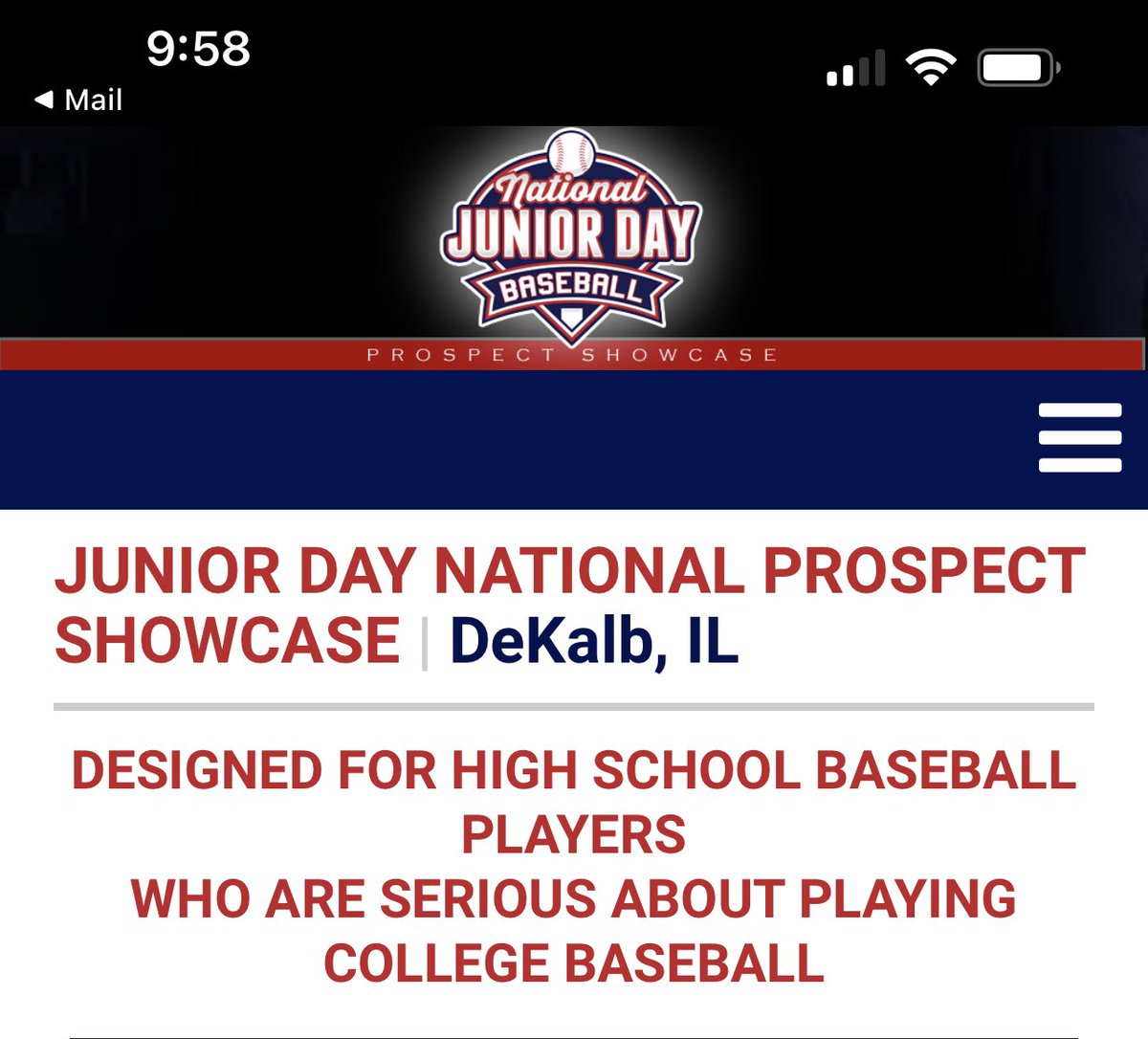 Thank you for the invite to the Junior Day National Prospect Showcase in August. Blessed and appreciated. <a href="/Ryzer/">Ryzer</a> <a href="/BWHSbaseball/">Bentonville West Baseball</a> #JaredWilliams