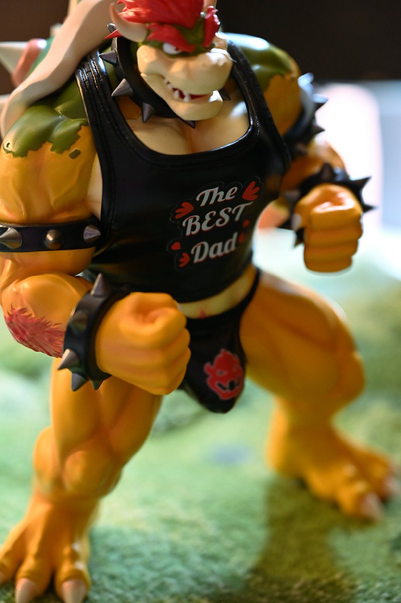 Shibadon_Co's tweet photo. We decide that the tanktop should be applied as an extra freebie for our customers who are interested in our King Bowser Koopapa. 
He does look really good while wearing the tanktop and men's thongs at the same time, doesn't he😈

will be released on Mon 31st of July https://t.co/9pAyZdRa88