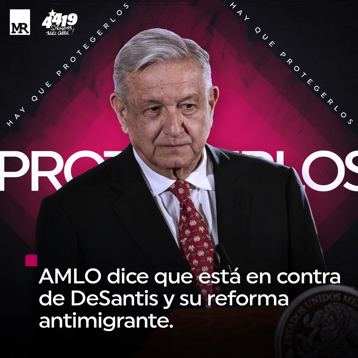 #Internacional | 🇲🇽🇺🇲El presidente de #México, <a href="/lopezobrador_/">Andrés Manuel</a> declaró que no se puede quedar callado ante la postura del gobernador de Florida, <a href="/GovRonDeSantis/">Ron DeSantis</a>. También mencionó que no se le debería de dar ningún voto a DeSantis, quien busca la presidencia estadounidense...