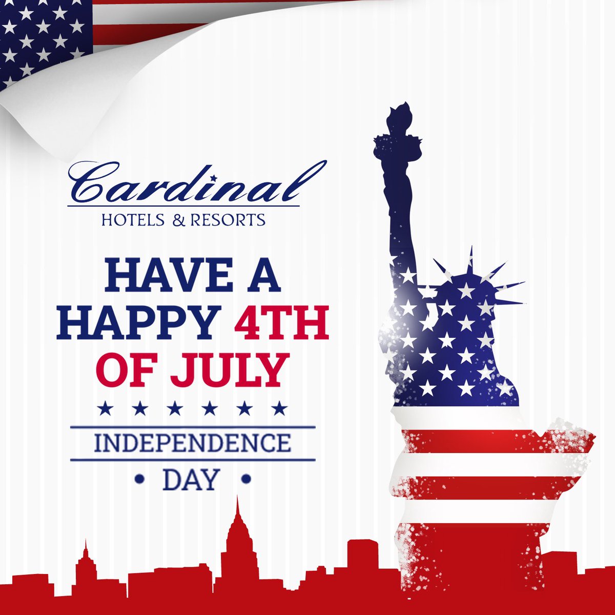 Happy 4th of July - Independence Day #cardinalhotels #hotels #USA #hotelgroup #hotelmarketing #hotelfranchise #hotelbrand #hotelmanagement #hotelsandresorts #hotelindustry #hotelsandmotels