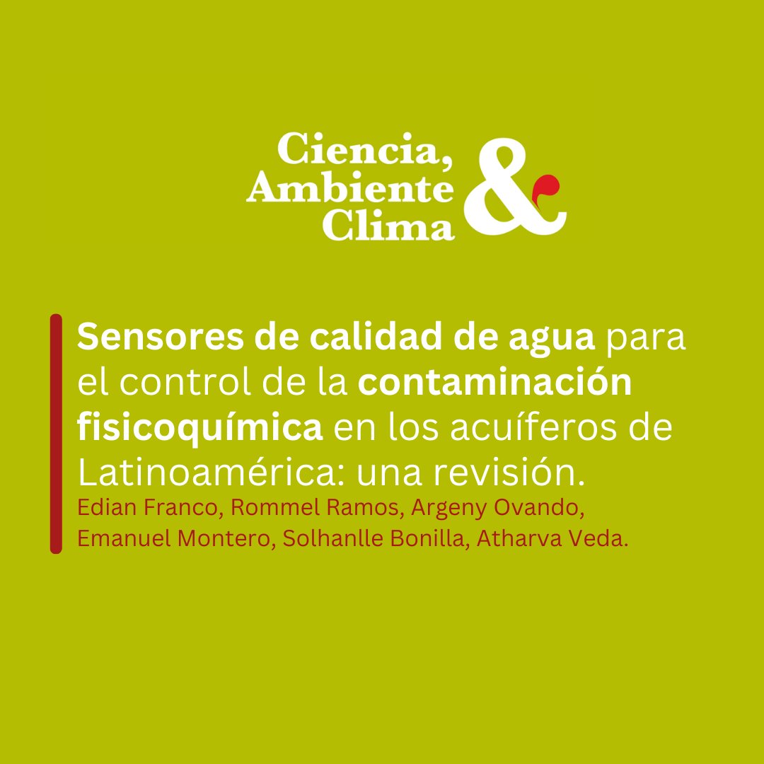 ambienteyclima's tweet photo. En esta revisión, se discuten algunos de los sensores comúnmente utilizados para la vigilancia de la calidad del agua, así como sus posibles usos para la gestión y supervisión de acuíferos en América Latina.

https://t.co/xlaMOW1f4G

#sensores https://t.co/chQMSg0YaN