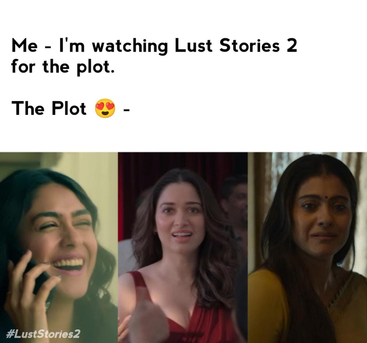 Kajol's story in Lust Stories 2 is a gripping tale that keeps you hooked till the very end. That unbelievable twist takes the narrative to a whole new level, leaving a lasting impact. Kudos to #Kajol for her exceptional performance! 😱🎥 #LustStories2OnNetflix
