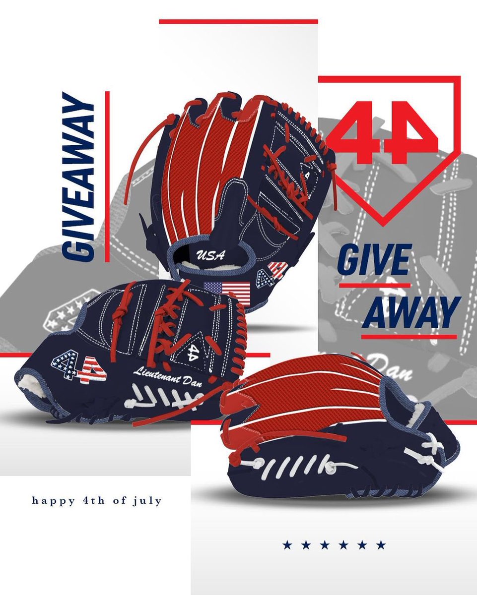 🇺🇸 JULY 4TH CUSTOM GLOVE GIVEAWAY! 

To enter: 
👉 Follow <a href="/44ProCustom/">44 Pro</a> 
👉 Like &amp; RT this post

🤫 for 2x the chance to win tag a friend in a reply or QT and tell us why you need it!