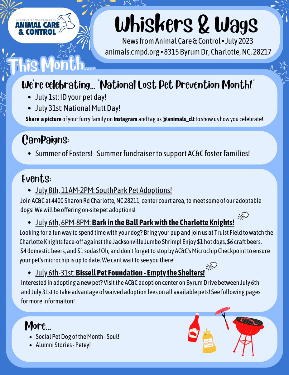 animals_clt's tweet photo. We’re experiencing some technical difficulties with our mailing list, so we decided to share our newsletter with you here so that way we can start getting the word out about some exciting events coming up! https://t.co/4glzFY3ajF https://t.co/FbwZChGOty