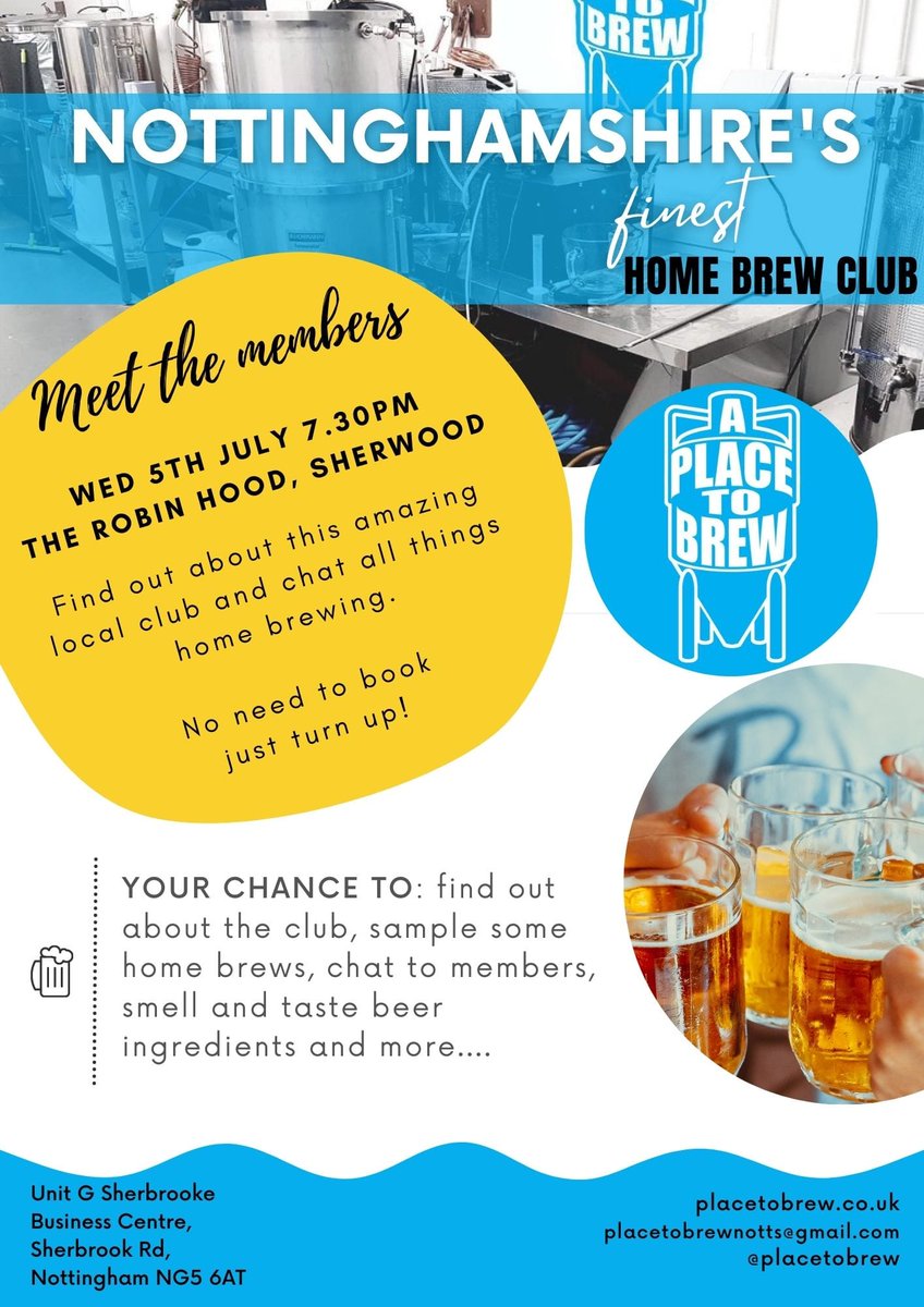 Catch some of us @ The Robin Hood in Sherwood where we'll again be talking all things brewing, home brew and BEER 🍻🍻

All details
👇👇👇👇👇