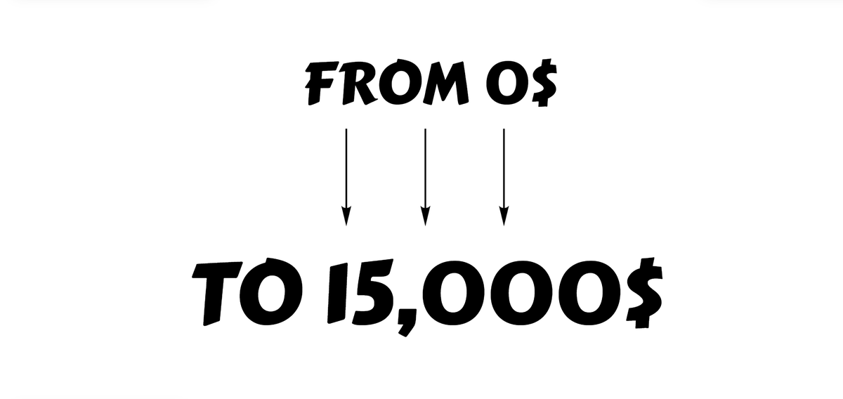 From 0$ to 15,000$

Don't wait - it's time to act!

How to 🧵👇