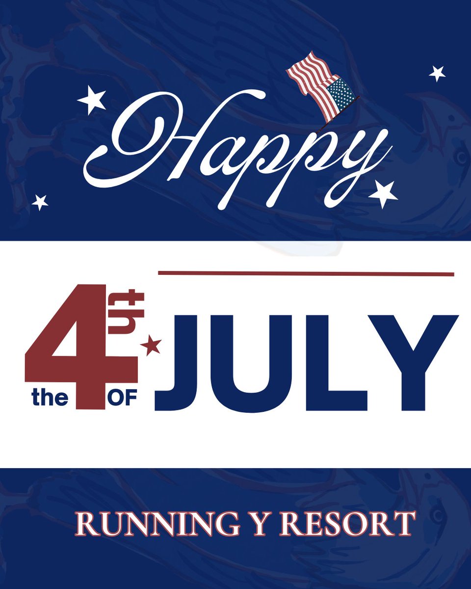 Happy Fourth of July! The Running Y Resort wishes you a safe fun filled day with fireworks, barbecues, and the joy of celebrating our nation's independence. #4thofJuly