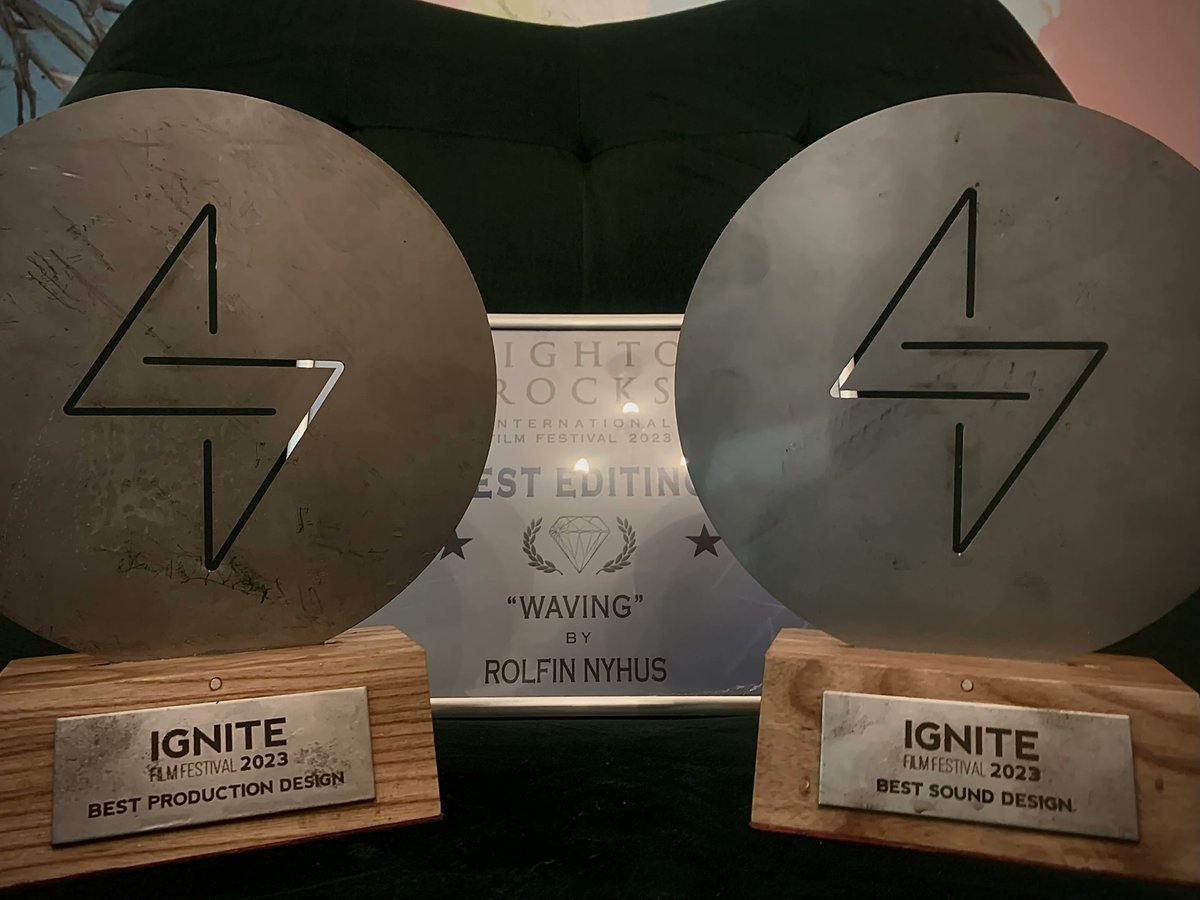 A great weekend of cinema. Waving took away 3 awards: * Huge thanks to @IgniteFilmFest * 🏆 - Best Production Design - Adriana and Liza 🏆 - Best Sound Design - Timo * And @film_rocks * 🏆 - Best Editing - Rolfin, Catrinoa and Will * #ocdfilm #ocdrecovery #mentalhealthfilm