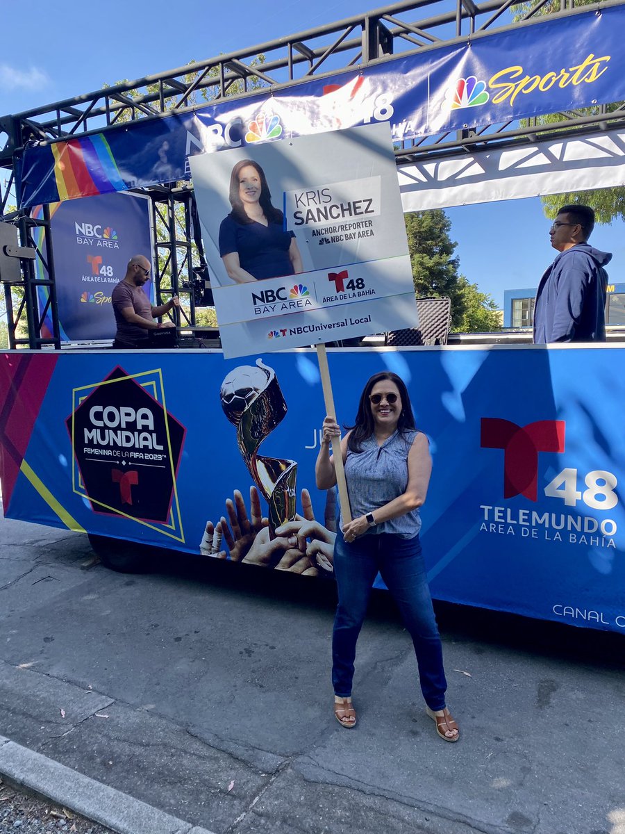 KrisNBC's tweet photo. How’s this for some shameless self-promotion 🤣 If you’re in San Jose come by the @rwbparade
If not, watch the livestream on our @nbcbayarea and @Telemundo48 websites 
https://t.co/KTNbgO2XdZ and https://t.co/XpdQDJzwJi https://t.co/LMVm0dyTbC