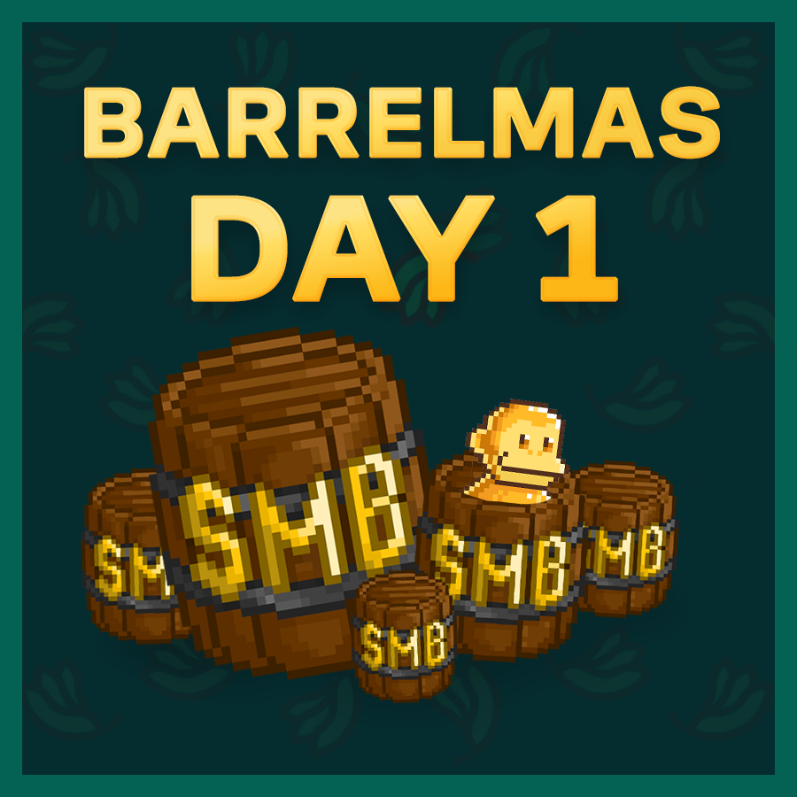 SolanaMBS's tweet photo. Attention Barrel enthusiasts! 

Join us for 3 days of Barrelmas where we will giveaway 1 FREE Barrel everyday leading up to the SMB Gen3 reveal. 🎁

Show off your creative genius by crafting the perfect SMB Barrel meme image, video, or copypasta. 

Details in the tweet below 👇 https://t.co/QBA1iFKZgT