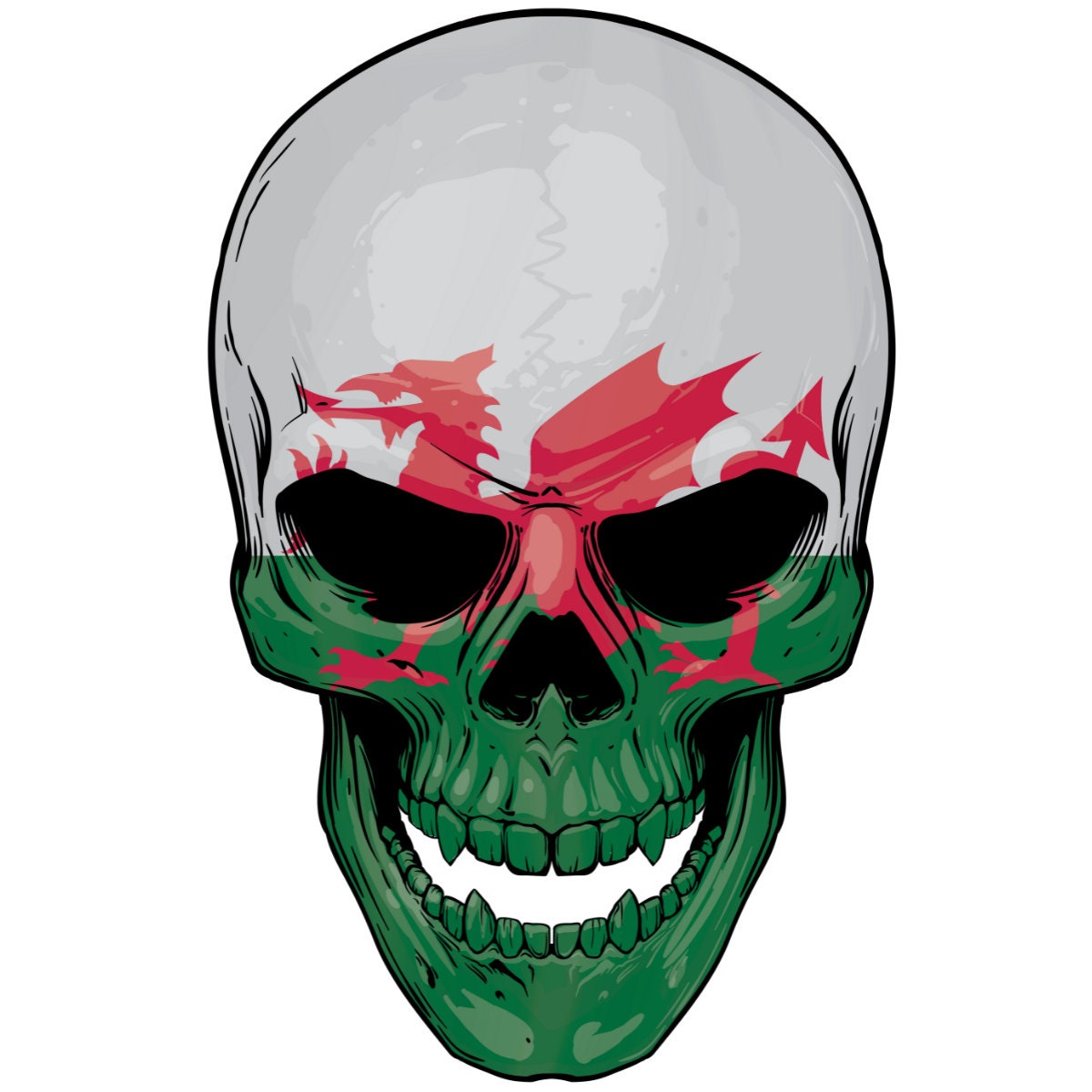 Excited to share the latest addition to my #etsy shop: Welsh Flag Skull Die Cut Sticker or Magnet etsy.me/3JJZpPw #welshflagsticker #skullsticker #walespridedecal #bottlesticker #laptopemblem #skullart #welshculture #flagdecor #scrapbookvinyl