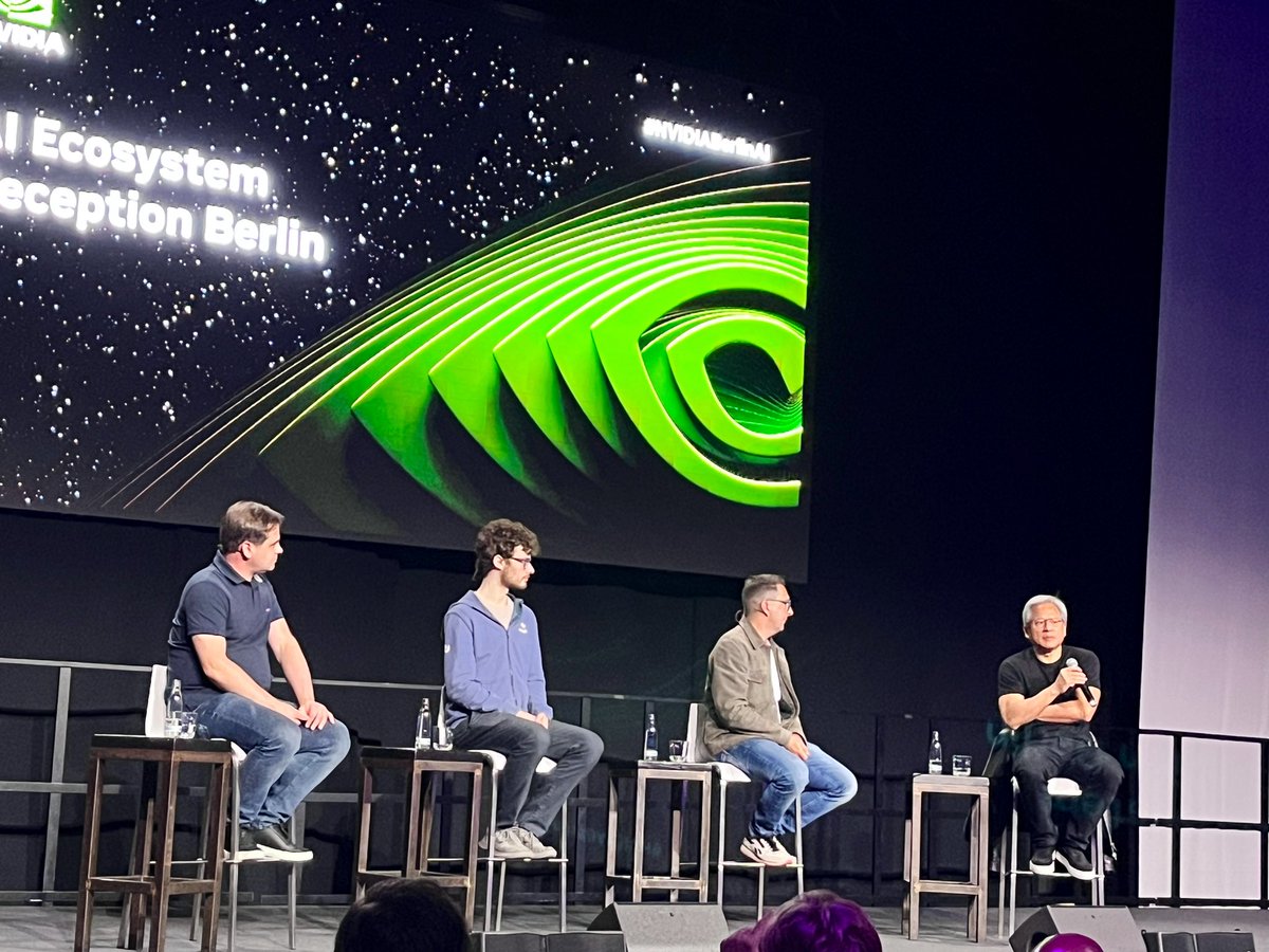 ArturOlesch's tweet photo. We are entering the era of understanding the “physics of everything” - including #medicine and #climatechanges, according to Jensen Huang, Founder, and CEO @nvidia #nvidiaBerlinAI https://t.co/tR2dG93vJh