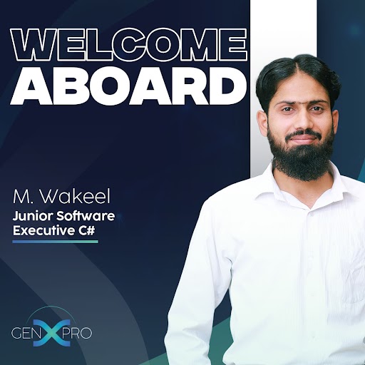 genx_systems's tweet photo. Let's Welcome &amp; Congratulate 🤗Our New Employee M. Wakeel for Joining Team Genx Integrated Systems.   
. 
.
.  
#genxintegratedsystems #itcompany #genxfamily #newjoining #employeeonboard #welcomeonboard #juniorsoftwareexecutive #c# https://t.co/Q1L39f8cBL