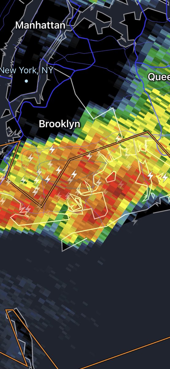 Coney Island is at the S tip of Brooklyn. That rain is moving E / SE. shouldn’t be too much longer before it clears up a bit. #NathansHotDogEatingContest #RainRainGoAway