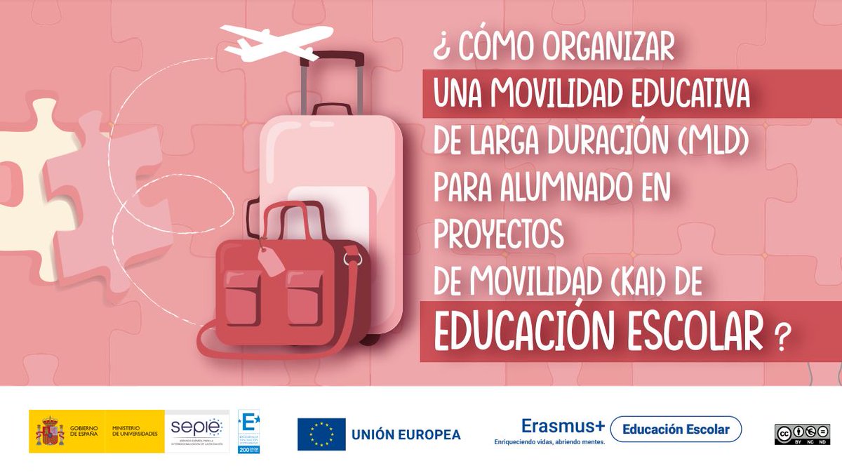 Te ayudamos a organizar una movilidad de larga duración del alumnado escolar en Erasmus+. Toda la información en nuestra infografía sepie.es/doc/newsletter…
