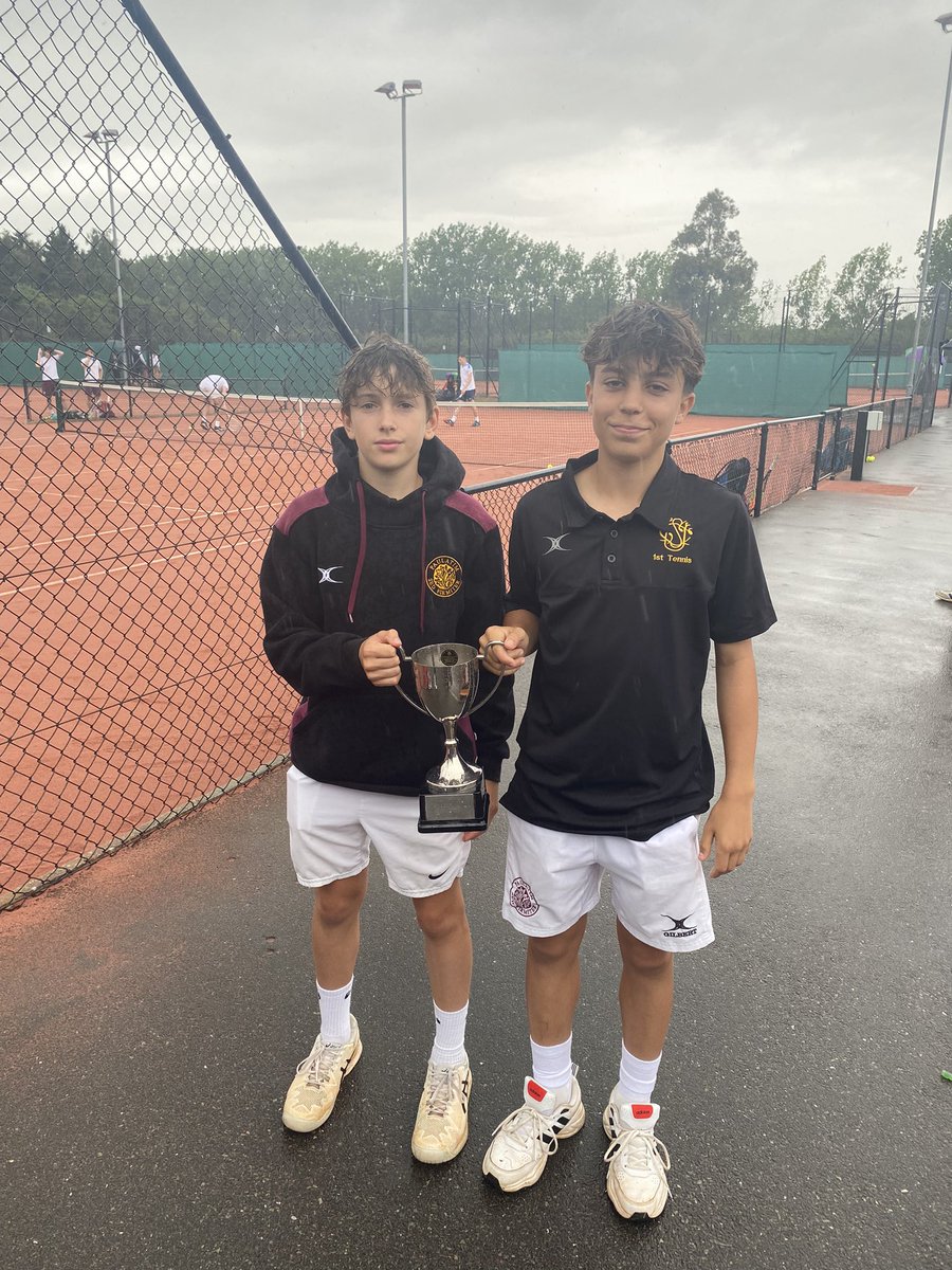 CHAMPIONS!! 🏆🏆 Huge congratulations to Dash and Ruben for winning the U13 Independent Schools Tennis Association doubles comp at Eton! 😃😃 National Independent Schools Doubles Champions! A quite outstanding achievement! Well done boys <a href="/UCSHampstead/">UCS Hampstead</a> <a href="/GraysTeamsport/">Grays Teamsports</a> <a href="/ISTAtennis/">ISTA Tennis</a>