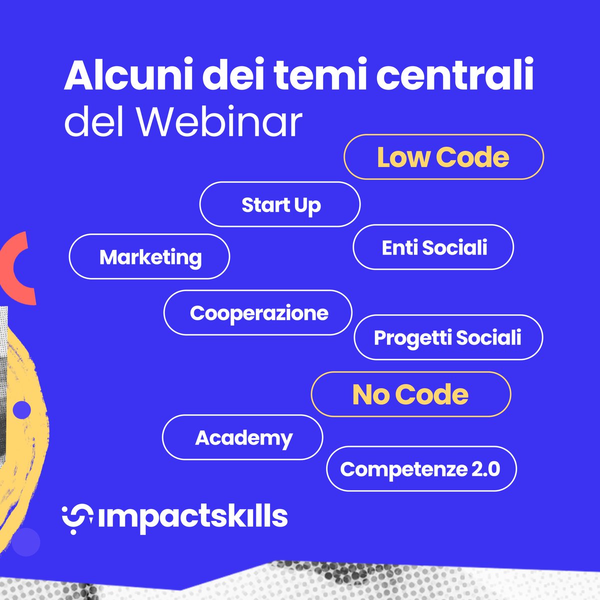 ImpactSkillsOng's tweet photo. Manca meno di un giorno al Free Webinar del 5 LUGLIO! 🚀

➡️ Iscriviti ora al Webinar gratuito!
https://t.co/yGjbJKYaWy

#impactskills #lowcodeacademy #lowcode #lowcoder #digital #coding #digital #academy https://t.co/iAHoPQqYCq