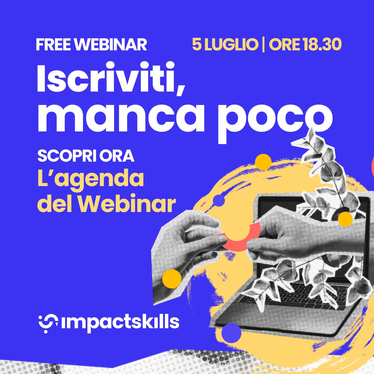 ImpactSkillsOng's tweet photo. Manca meno di un giorno al Free Webinar del 5 LUGLIO! 🚀

➡️ Iscriviti ora al Webinar gratuito!
https://t.co/yGjbJKYaWy

#impactskills #lowcodeacademy #lowcode #lowcoder #digital #coding #digital #academy https://t.co/iAHoPQqYCq