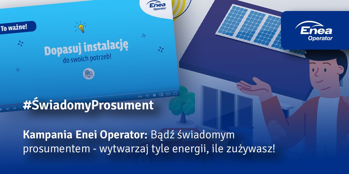 Grupa_Enea's tweet photo. #ŚwiadomyProsument ☀️‼️🧐 #EneaOperator informuje co zrobić, by osiągać maks. korzyści z pracy #fotowoltaika. Wytwarzaj tyle energii, ile zużywasz; korzystaj z niej, gdy najwięcej produkujesz. Te i inne porady w animacji 🎥➡️ https://t.co/CE20WLuuP8 i na stronie 📝➡️ https://t.co/xVSaYxPfQj