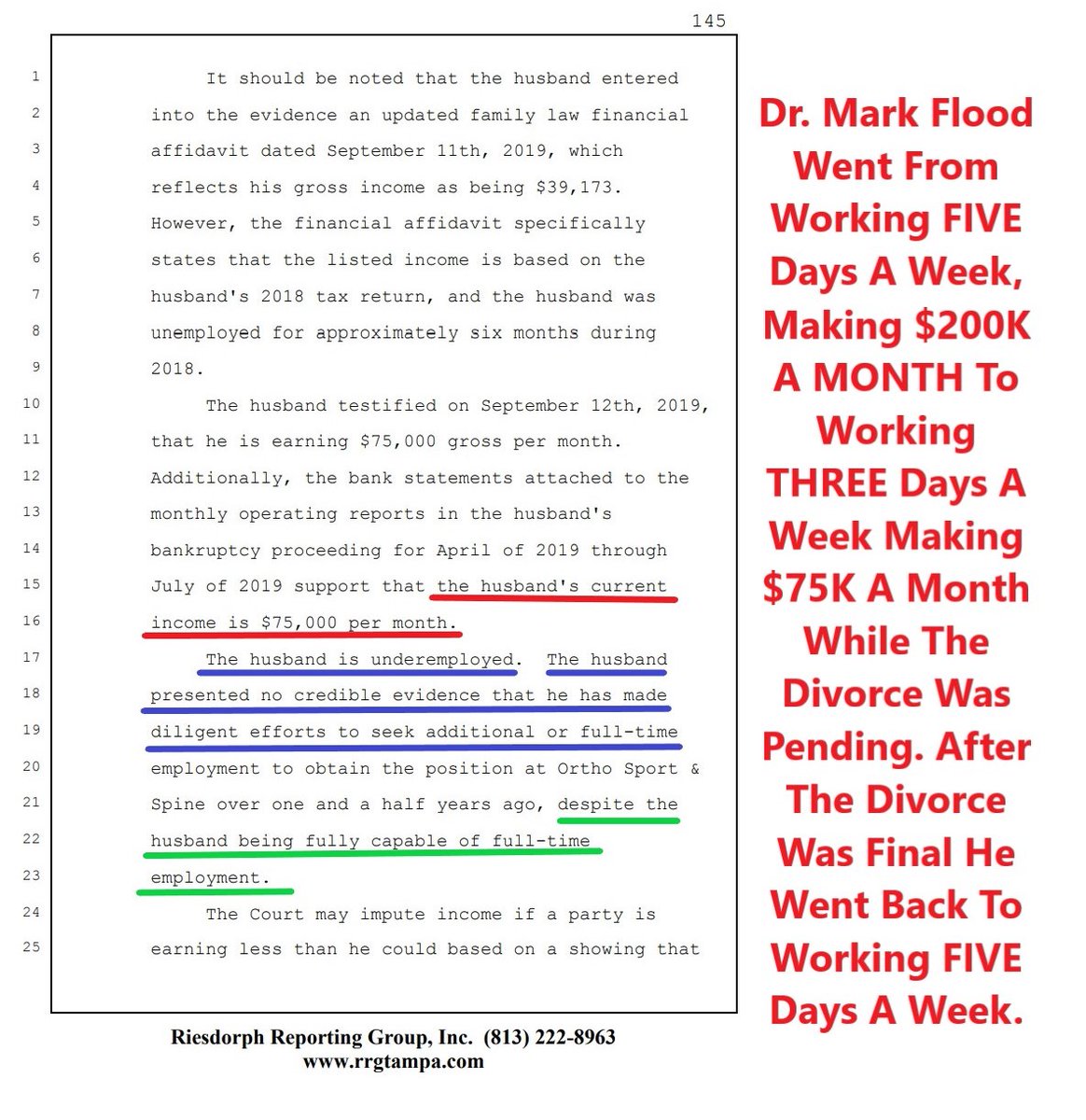 Blake Taylor (@msblaketaylor) on Twitter photo Bad actors in Family Court isn't dealt with in SB1416 signed by <a href="/GovRonDeSantis/">Ron DeSantis</a>. See Judge's reasons for his divorce rulings. The Judge knew Dr. Mark Flood lied about signatures trying2 get my premarital assets. MF was intentionally underemployed & his ever changing testimony. Bad actors in Family Court isn't dealt with in SB1416 signed by <a href="/GovRonDeSantis/">Ron DeSantis</a>. See Judge's reasons for his divorce rulings. The Judge knew Dr. Mark Flood lied about signatures trying2 get my premarital assets. MF was intentionally underemployed & his ever changing testimony.
