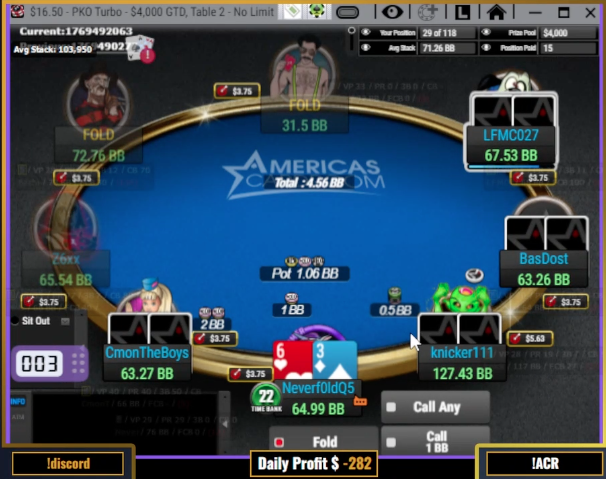 NeverfoldQ5's tweet image. Live now on Twitch

twitch.tv/neverfoldq5

$109 PKO 25K and more - Tuesday MTTs $11-$109 - 

#poker #mttpoker #livestreaming #acrpoker #acrstormers #twitchstreamer