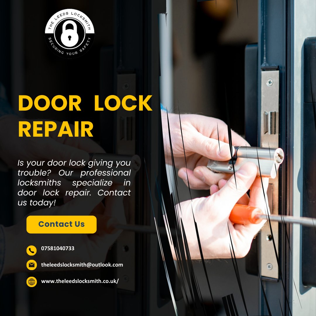 theleedslocksm2's tweet image. Door Lock Repair
🌐theleedslocksmith.co.uk
✉ theleedslocksmith@outlook.com
☎ 07581040733
#DoorLockRepair #WindowLockRepair
#DoorLockProblem #homesecuremost #homesecure
#key #keyrepairs #locksmith #experiencedLocksmith
#cityandguildqualified